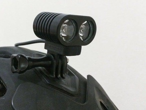 ultrafire xml led flashlight gopro adapter gadgets bell super mount handlebar handlebars helmet 3d print model - Mito3D