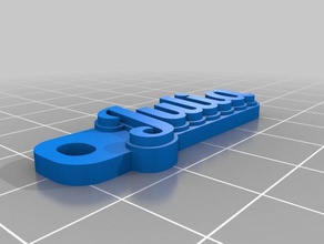 my customized multiline keychain julia organization 3d print model - Mito3D