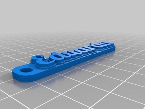 my customized multiline keychain eduarda organization 3d print model - Mito3D