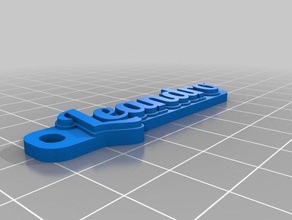 my customized multiline keychain leandro organization 3d print model - Mito3D