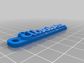 minha personalizado de várias linhas chaveiro elisabete organização 3d print model - Mito3D