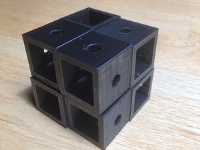 quasar de rompecabezas la v2 puzzles el karate langosta puzzle rubiks juguete curvas 3d print model - Mito3D