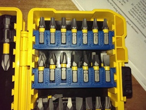 dewalt bit holder tool holders & boxes case drill 3d print model - Mito3D