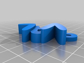 my customized iamburny's text - val organization 3d print model - Mito3D