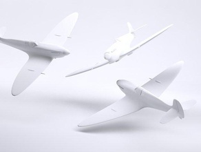 raf ii guerra, spitfire brinquedos & games aeronaves de avião aliados lutador caça modelo estratégia jogo ww2 a segunda guerra mundial 3d print model - Mito3D