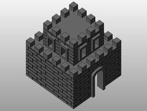 mini castello edifici e strutture buildacastle super mario 3d print model - Mito3D