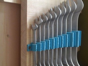 Schraubenschlüssel-Halter Werkzeug-Halterungen & - Boxen Klemme Halter Metrik set Schraubenschlüssel 3d print model - Mito3D