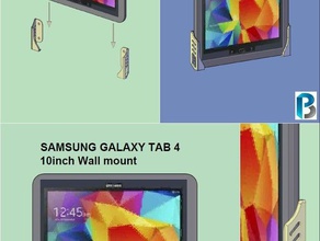smartphone tablet de montagem na parede galaxy tab 4 titular samsung s4 3d print model - Mito3D