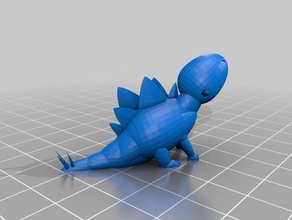 stegosaurus 3d printing adorable dino dinosaur animal baby cute extinct 3d print model - Mito3D