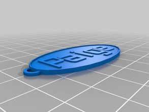 paige oval Anahtarlık özelleştirilmiş 3d print model - Mito3D