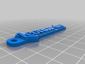 minha personalizado de várias linhas tag chaveiro - leonardo organização 3d print model - Mito3D