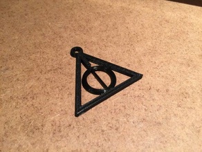 harry potter's deathly hallows spinning costume potter pendant 3d print model - Mito3D