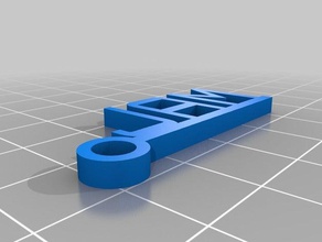 jam Schlüsselanhänger kundengebundene 3d print model - Mito3D