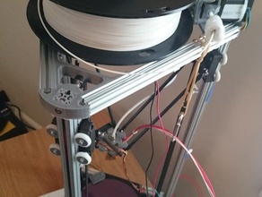 kossel mini desplazamiento de montaje superior filamentos soporte bobina 3d print model - Mito3D