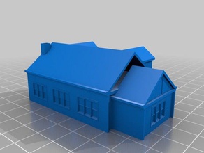 maison 1 des bâtiments les structures colonial style 3d print model - Mito3D