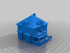 house 2 buildings structures new mexico roswell sante fe style 3d print model - Mito3D