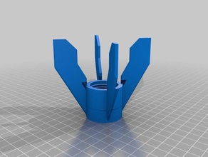 remix water rocket fins-only adapter hobby 3d print model - Mito3D