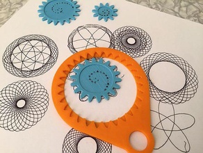 spirograph mechanical toys drawing epitrochoid game gear geometry hypotrochoid toy 3d print model - Mito3D