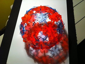 acrylic buckyball other geometry lasercut laser cutter polyhedra 3d print model - Mito3D