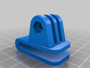 go pro cap clip hobby mount 3d print model - Mito3D