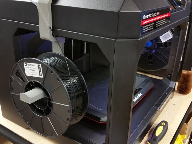 replicator 5th gen & replicator+ spool holder adapter 3d printer accessories filament upgrade part 3D print model - Mito3D