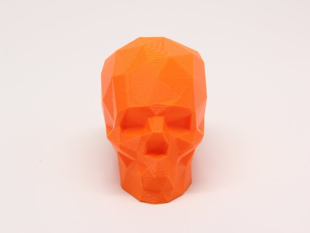 low poly-skull Skulpturen facettiert Kopf menschlicher Schädel low-poly low-polygon Skelett 3D print model - Mito3D