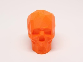 low poly-skull Skulpturen facettiert Kopf menschlicher Schädel low-poly low-polygon Skelett 3d print model - Mito3D