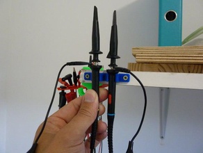probe holder tool holders & boxes multimeter oscilloscope 3d print model - Mito3D