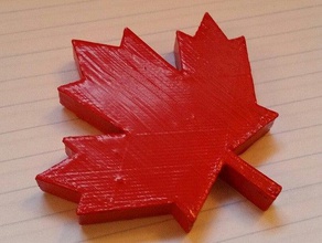 maple leaf magnet decor canada day canadian 3d print model - Mito3D