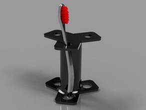 Zahnbürste & Rasierer-Halter Bad razor blade Zahnbürstenhalter stand 3d print model - Mito3D