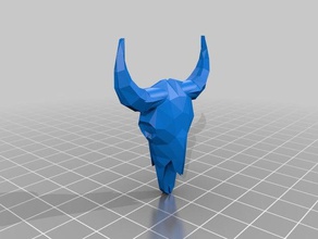 double sided bison skull animals 3d print model - Mito3D