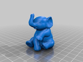 ele elephant pendant jewelry 3d print model - Mito3D
