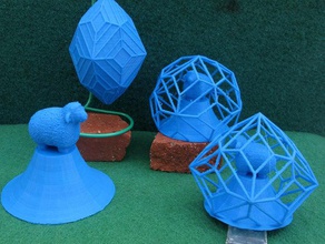 caged sheep ornament math art openscad 3d print model - Mito3D