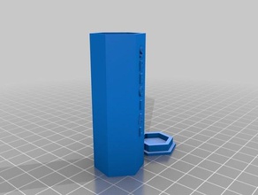 hex container containers 3d print model - Mito3D