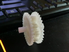 spur gear differential engineering epicyclic gears planetary plantary 3d print model - Mito3D