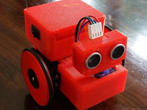 ardubot 2 robótica arduino robô diy infravermelho servo brinquedo ultra-som 3d print model - Mito3D