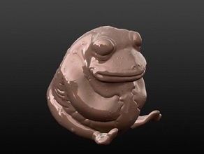 fat frog animals animal frogs 3d print model - Mito3D