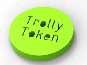 trolley-token Schlüsselanhänger token trolley 3d print model - Mito3D