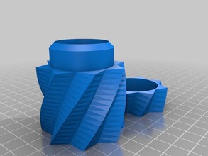 mini twisted star box containers customized 3d print model - Mito3D