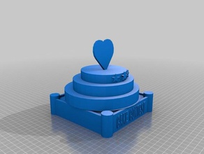 heart cake 3d printing food valentines 3d print model - Mito3D