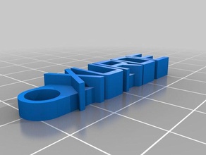 xurde keychain organization customized 3d print model - Mito3D