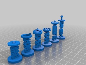 chess set words 3d print model - Mito3D