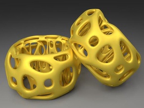 anillo de servilleta - voronoi estilo cocina y comedor la pulsera 3d print model - Mito3D