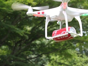 soda delivery drone system sdds r c vehicles can dji phantom 2 ery landing gear quadcopter holder 3d print model - Mito3D