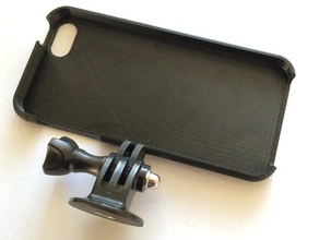 iphone 5s case gopro-mount repilcator 2x Handy gopro mount iphone5case 5 das 3d print model - Mito3D
