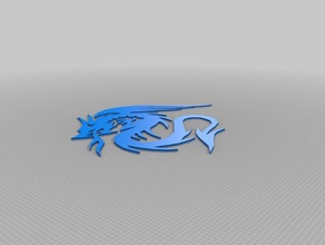 dragon tattoo-Bild 3d-drucken 3d print model - Mito3D
