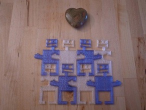 verwirrt Roboter weiter eingestellt andere escher Stellwerk openscad ornament Spielzeug 3d print model - Mito3D