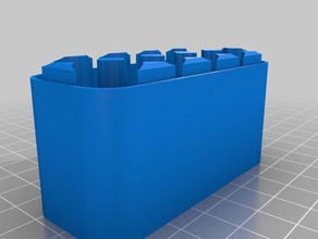 carregada a bateria do aa caso recipientes personalizado 3d print model - Mito3D