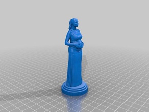mariel zoe pregnant woman scanned kinect people 3d print model - Mito3D