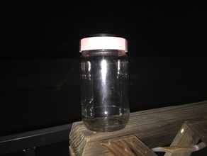 mason jar solar lightitup mod al aire libre y jardín fuego vuela lámpara de boca ancha 3d print model - Mito3D